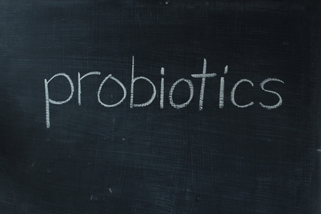 probiotics on black background
