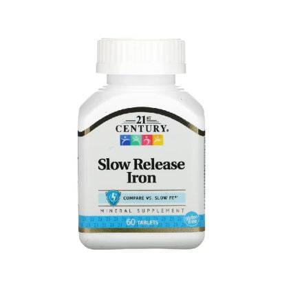 21ST-CENTURY-SLOW-RELEASE-IRON, supplement, for anemia, mineral supplement
