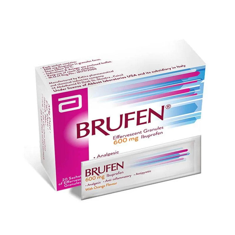 BRUFEN-GRANULES, anti-inflammatory, NSAIDs, analgesic, anti pyretic, for rheumatoid arthritis, headache, period pain, migraine
