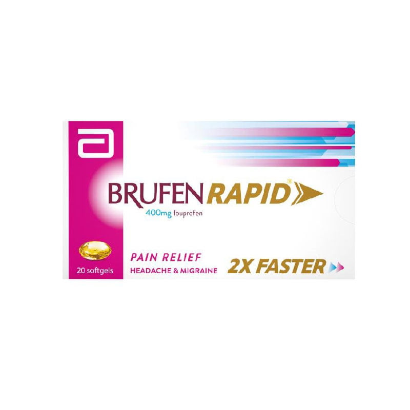 BRUFEN-RAPID-anti-inflammatory, NSAIDs, analgesic, anti pyretic, for headache and migraine, fast action
