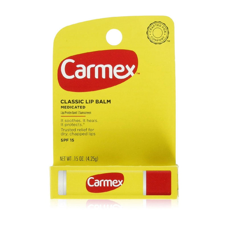 CARMEX-CLASSIC-LIP-BALM-LIP-PROTECTANT, lip balm, lip stick, SPF 15, skincare