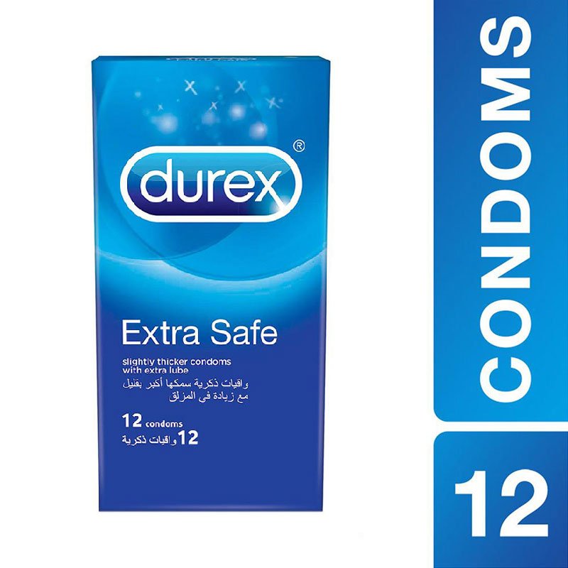 DUREX-EXTRA-SAFE, slightly thicker condoms with extra lube, condoms, contraceptive, sexual health