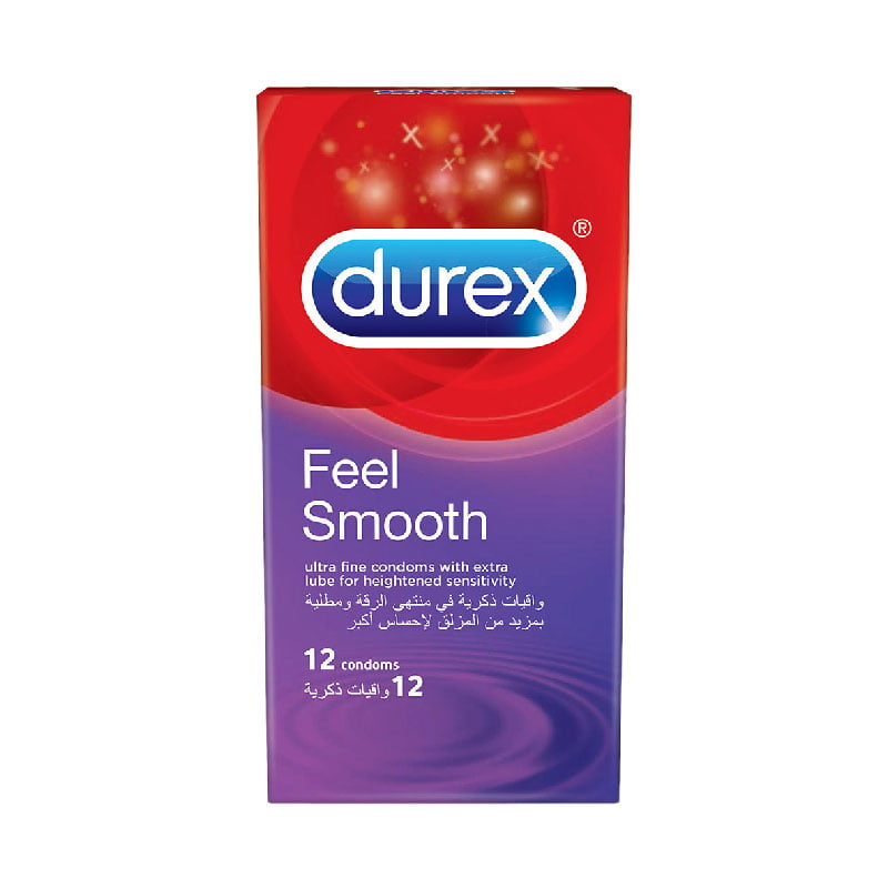 DUREX-FEEL-SMOOTH, ultra fine condoms with extra lube for heightened sensitivity, condoms, contraceptive, sexual health