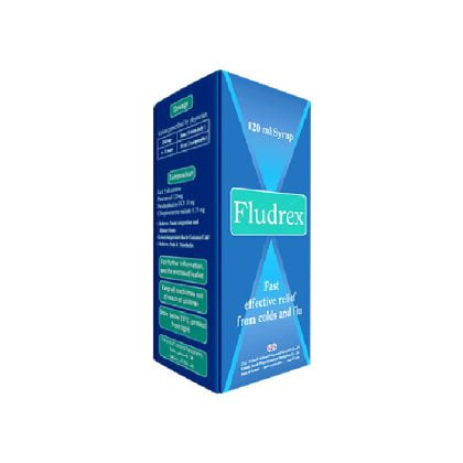 FLUDREX-BOTTLE-SYRUP, fast effective relief from cold and flu