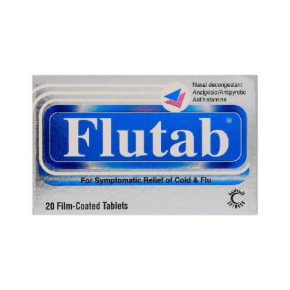 FLUTAB-TABLETS for cold and flu, nasal decongestant antipyretic, antihistamine, analgesic