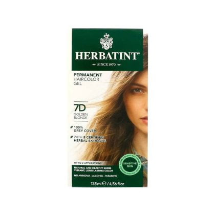 HERBATINT, hair care, beauty, permanent hair color gel, golden blonde, 100% grey hair cover, for sensitive skin