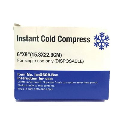 INSTANT-COLD-COMPRESS, single use only, relief of pain and swelling caused by sprains, strains, confusions, minor burns, toothaches and insect bites