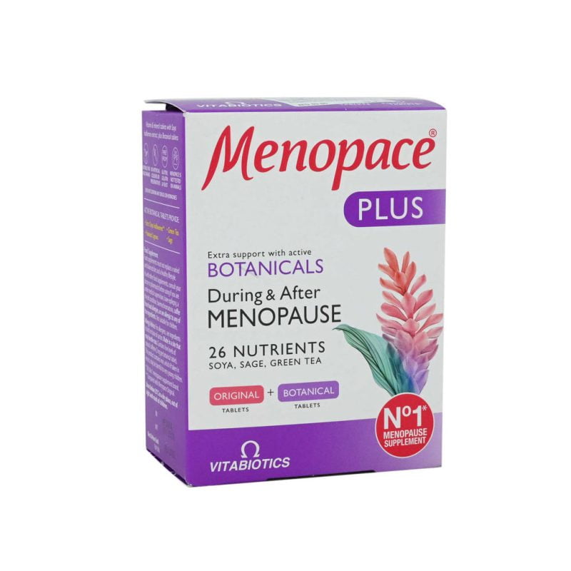 MENOPACE-PLUS, botanicals, during and after menopause, vitabiotics