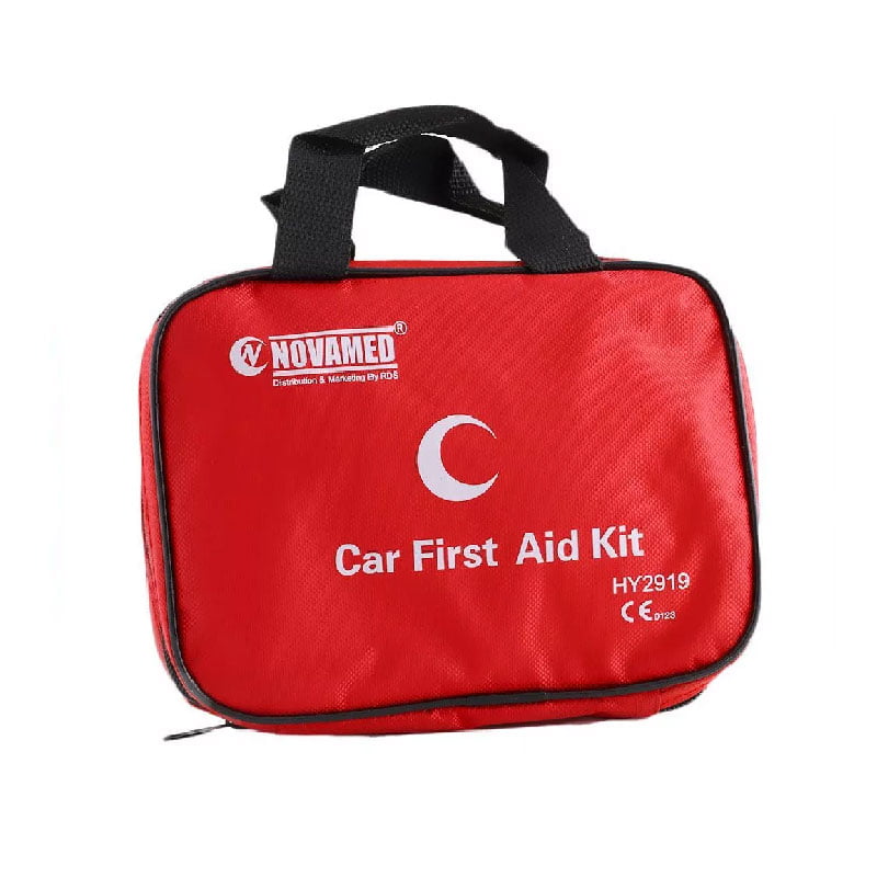 NOVAMED- car first aid kit, red bag