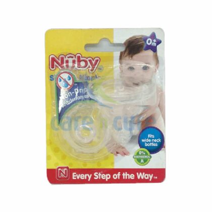 NUBY-WIDE-NECK-NO-SPILL-NIPPLE, feeding baby