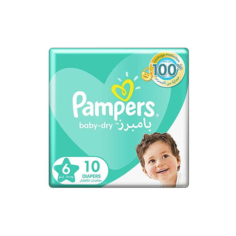 PAMPERS-BABY-DRY, 10 diapers, +13 kg, 100% leakage protection