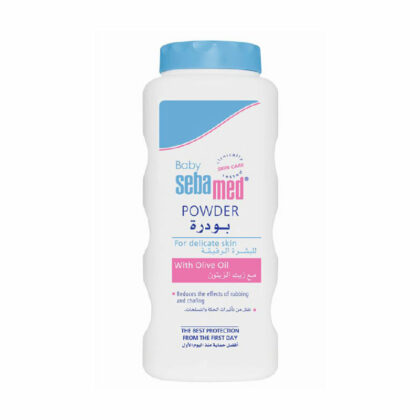 SEBAMED-BABY-POWDER with olive oil for delicate skin