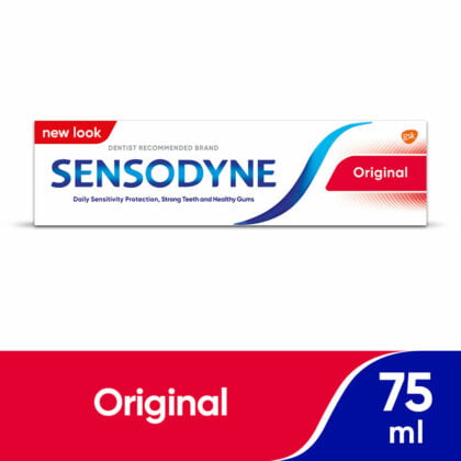 SENSODYNE-Tooth-PASTE-ORIGINAL-75ML, daily sensitivity protection, strong teeth and healthy gums, tooth paste