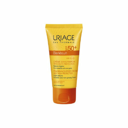 Uriage Bariesun sunscreen SPF 50+ UVA and UVB protection. Creme