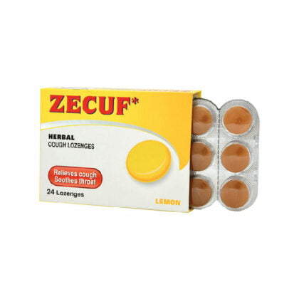 Zecuf herbal cough lozenges, relieve cough soothes throat, for cold and flu Lemon