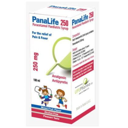PANALIFE-250-MG-5ML-100ML-GLASS-BOTTLE. for pain and fever, analgesic, antipyretic