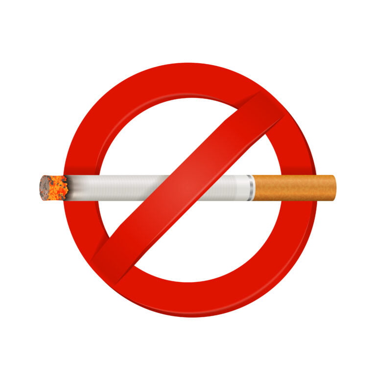 No smoking realistic cigarette sign