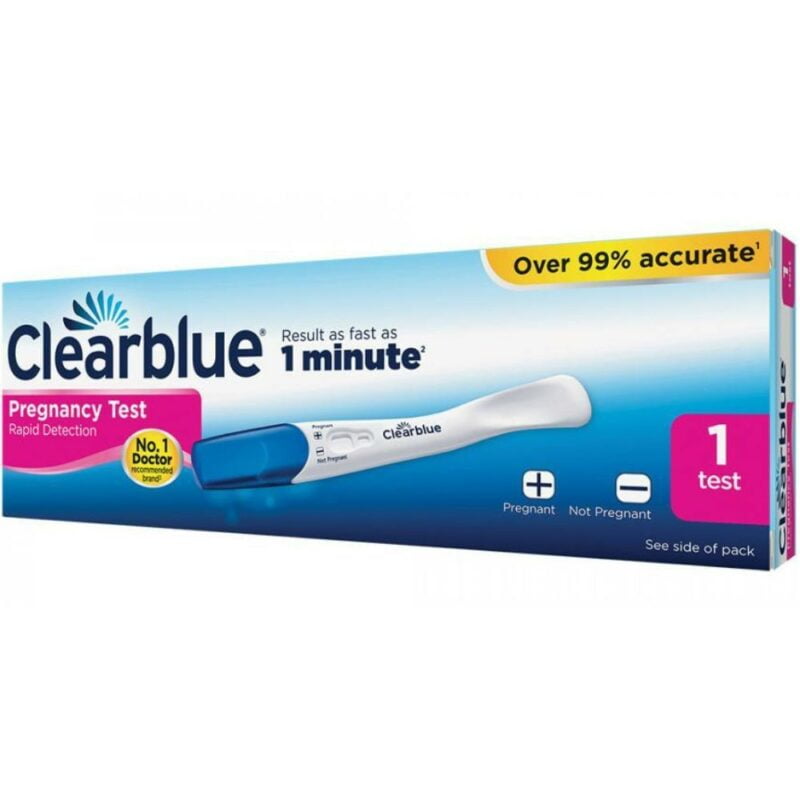 Clearblue-Pregnancy-Test-Single, home pregnancy test