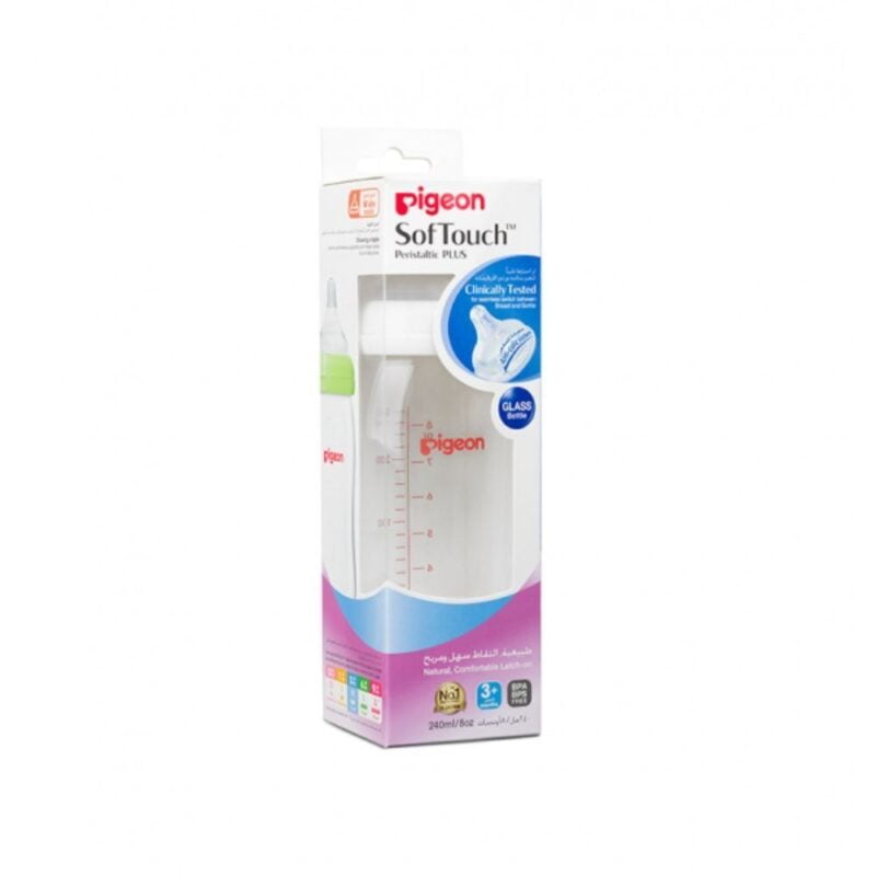 Pigeon-Soft-Touch-Wn-Glass-Bottle-feeding baby