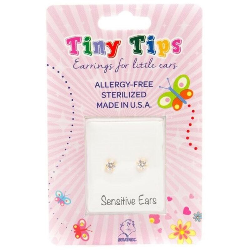 Studex-Tiny-Tips-Earring-Allergy-Free-Sterilized-For-Kids 2 Pieces, kids earrings