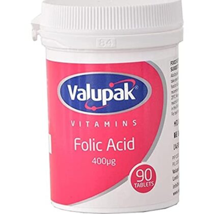 Valupak Folic Acid 400ug Tablets 90s