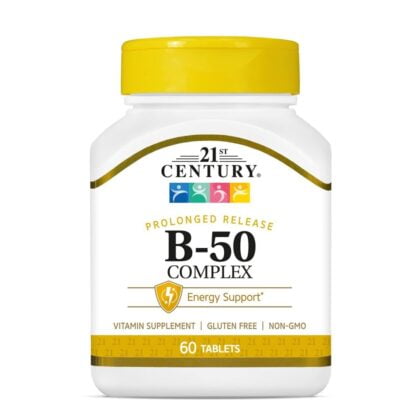 21st century B-50 complex, energy support, vitamin supplement, prolonged release, dietary supplement