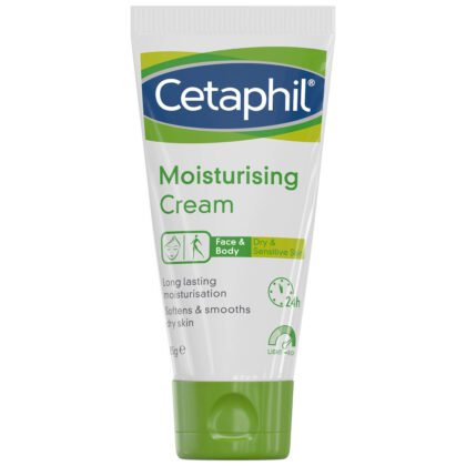CETAPHIL-MOISTURIZING-CREAM-long lasting moisturization, softens and smooths dry skin