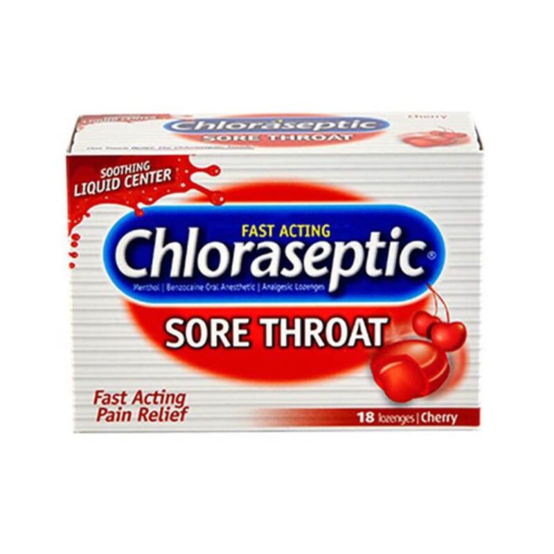 CHLORASEPTIC-CHERRY-LOZENGES, fast acting, pain relief, sore throat