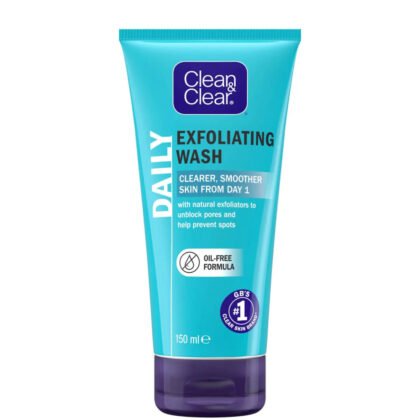 CLEAN -CLEAR-EXFOLIATING-DAILY-WASH-150-ML, skincare, beauty, cleanser