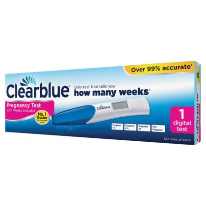 CLEARBLUE-PREGNANCY-WITH WEEK-INDICATOR-DIGITAL-TEST, home pregnancy test