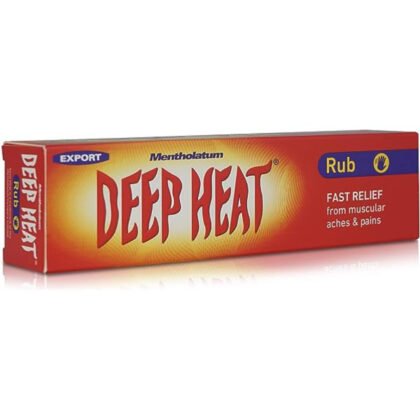 DEEP-HEAT-RUB, fast relief from muscular aches and pain