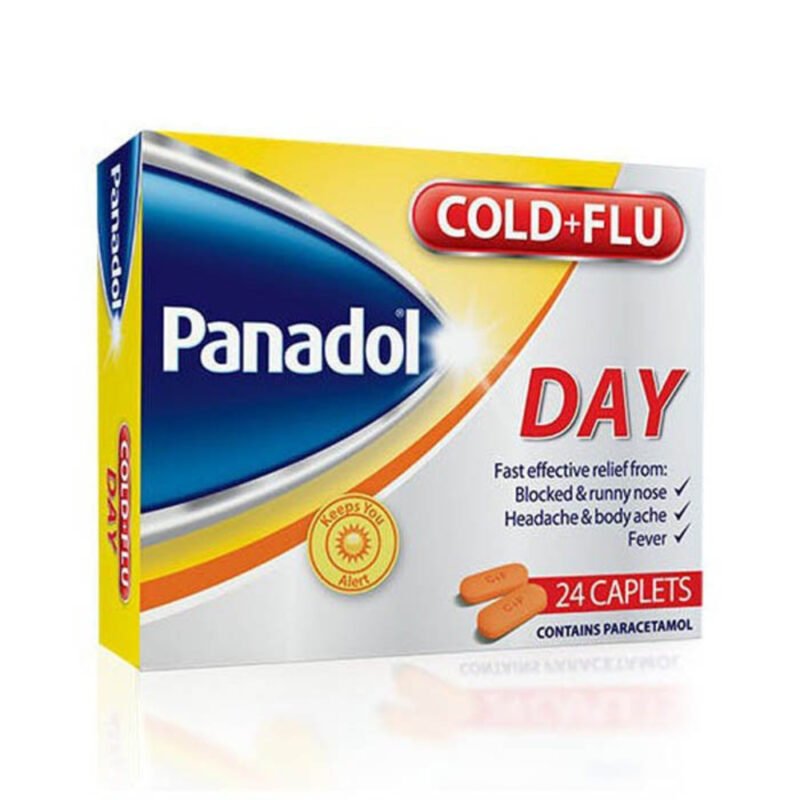 panadol-cold-flu-day-fast effective relief from blocked and runny nose, headache and body ache, fever, antipyretic, analgesic, pain reliver