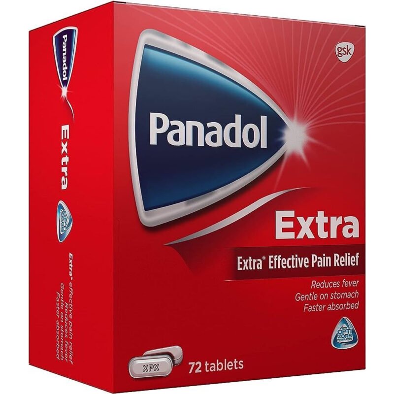 panadol-extra-72s, extra effective pain relief, reduces fever, gentle on stomach, faster absorbed