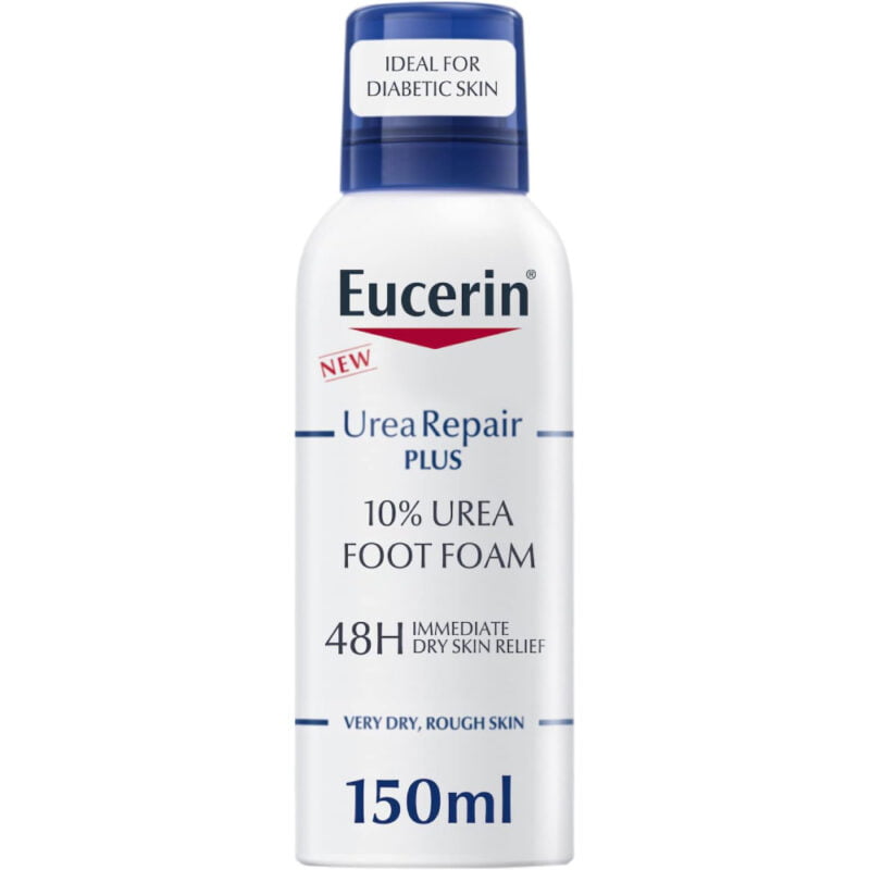 EUCERIN-UREA-REPAIR-FOOT-FOAM-10%-150-ML for dry and rough skin, immediate + 48 h dry skin relief, skincare