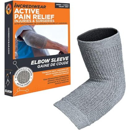 INCREDI-WEAR-ELBOW-SLEEVE-GREY, sports injury, active pain relief, back pain
