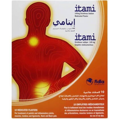 ITAMI-140-MG-10CM-14CM-PLASTERS, NSAIDs, anti-inflammatory, for inflammatory joints, muscles, tendons, and ligaments, relieve pain