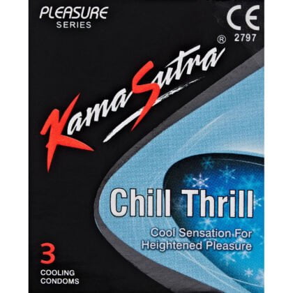 KAMA-SUTRA-CHILL-THRILL, contraceptive, pleasure series, cooling condoms, cool sensation for heightened pleasure