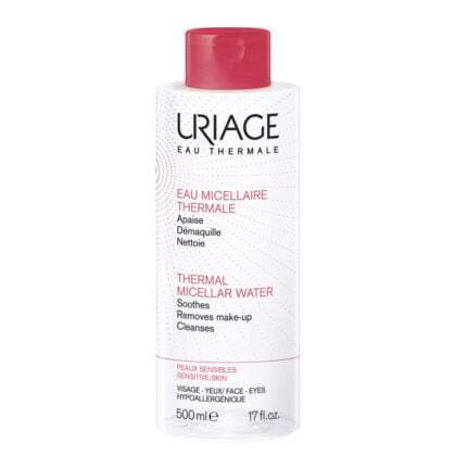URIAGE-THERMAL-MICELLAR-WATER-PINK-FOR-SENSITIVE-SKIN-500-ML. Skincare, beauty, cosmetics