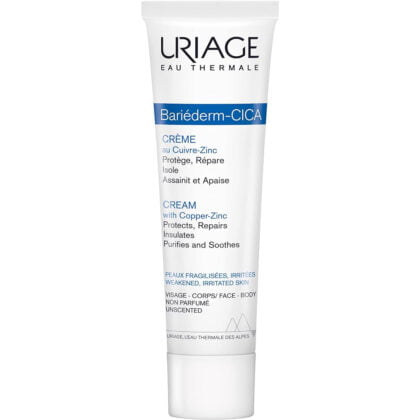 Uriage Bariederm Cica-Cream with Cu-Zn 100 ML is a skin care cream that helps protect and repair the skin barrier while soothing irritation moisturization, hydration, skincare, beauty