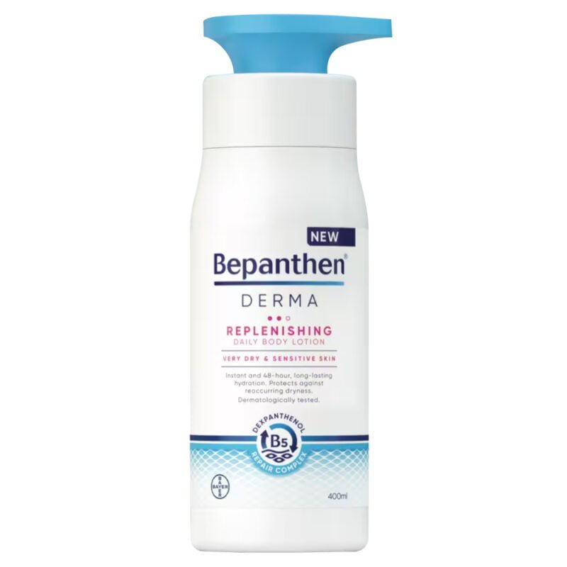 BEPANTHEN-REPLENISHING-BODY-LOTION-BT-400-ML moisturizing, skincare, beauty