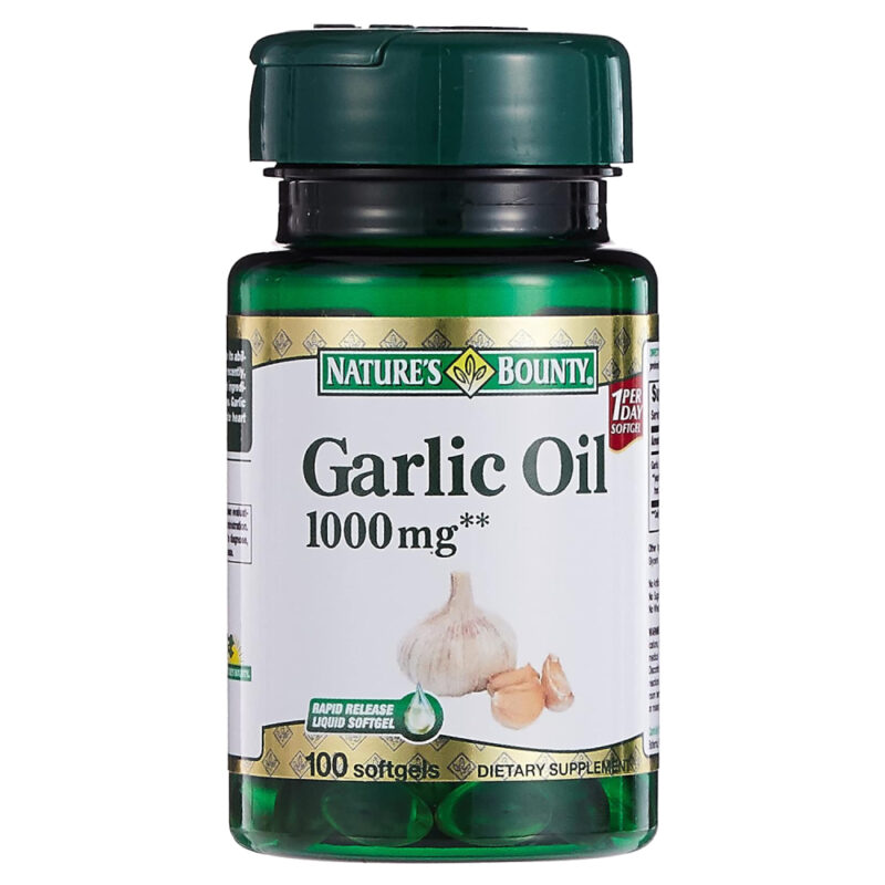 NATURE'S-BOUNTY-GARLIC-OIL, dietary supplement