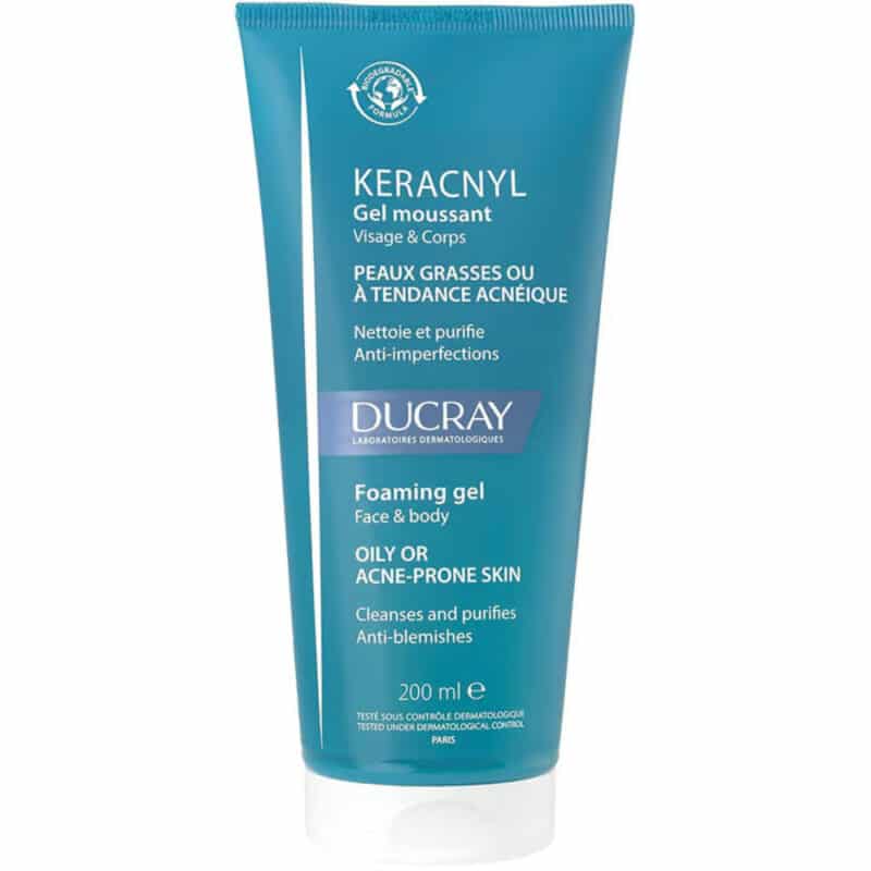 DUCRAY-KERACNYL-GEL-Foaming gel, for oily or acne prone skin, skincare, skin care