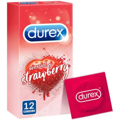 DUREX-SENSUAL-STRAWBERRY-DOTTED contraceptive, condoms, sexual health