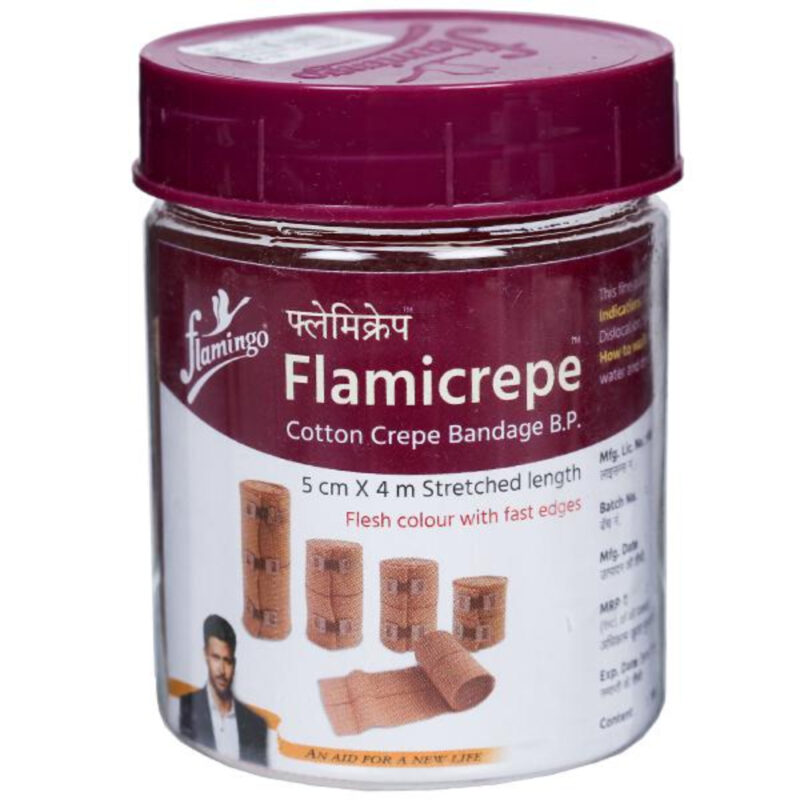 FLAMINGO-FLAMICREPE-BANDAGE-5CM-4M, cotton crepe bandage