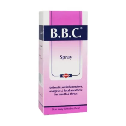 B-B-C-25-ML-TOPICAL-SPRAY, antiseptic, anti inflammatory, analgesic, and local anesthetic for mouth and throat