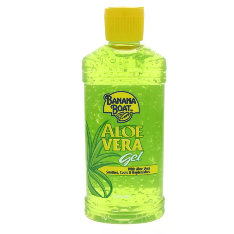 BANANA-BOAT-ALOE-VERA-GEL-soothes, cools and replenishes, moisturization