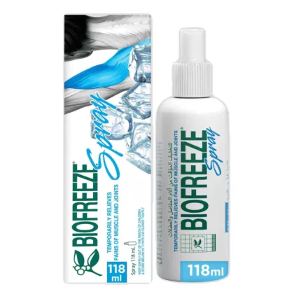 BIOFREEZE-SPRAY-relieves pain of muscles and joints temporarily