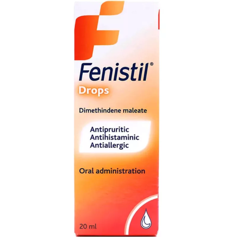 FENISTIL, dimethindene maleate, antipruritic, antihistamine, antiallergic, oral drops.