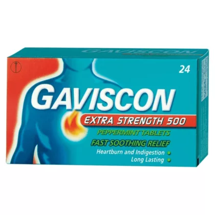 GAVISCON-EXTRA-STRENGTH, fast soothing relief, treats heartburn and indigestion, long lasting effect