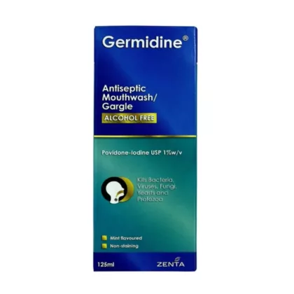 GERMIDINE-ANTISEPTIC-MOUTH-WASH-dental care, alcohol free, mint flavored, non-staining